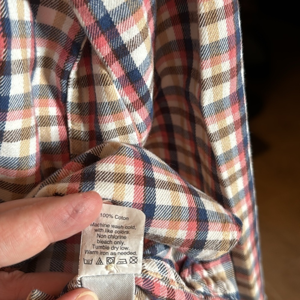 Madewell Flannel Button-Up Plaid Shirt Size Medium - Picture 6 of 9